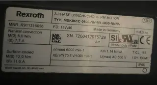 Серво мотор Rexroth MNR R911316056
