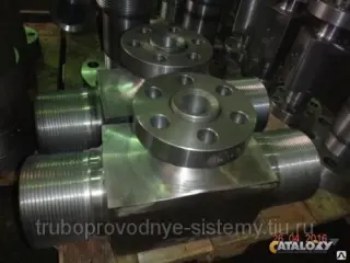 Тройник стальной фланцевый для трубопровода Ду 150х125 мм ГОСТ 22801-83