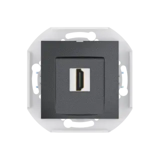 Розетка скрытой установки CADUCEUS ALING PRESTIGE с модулем Keystone HDMI тип A-A, механизм