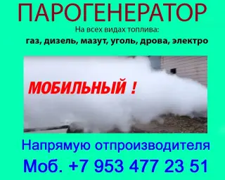 Парогенератор мобильный