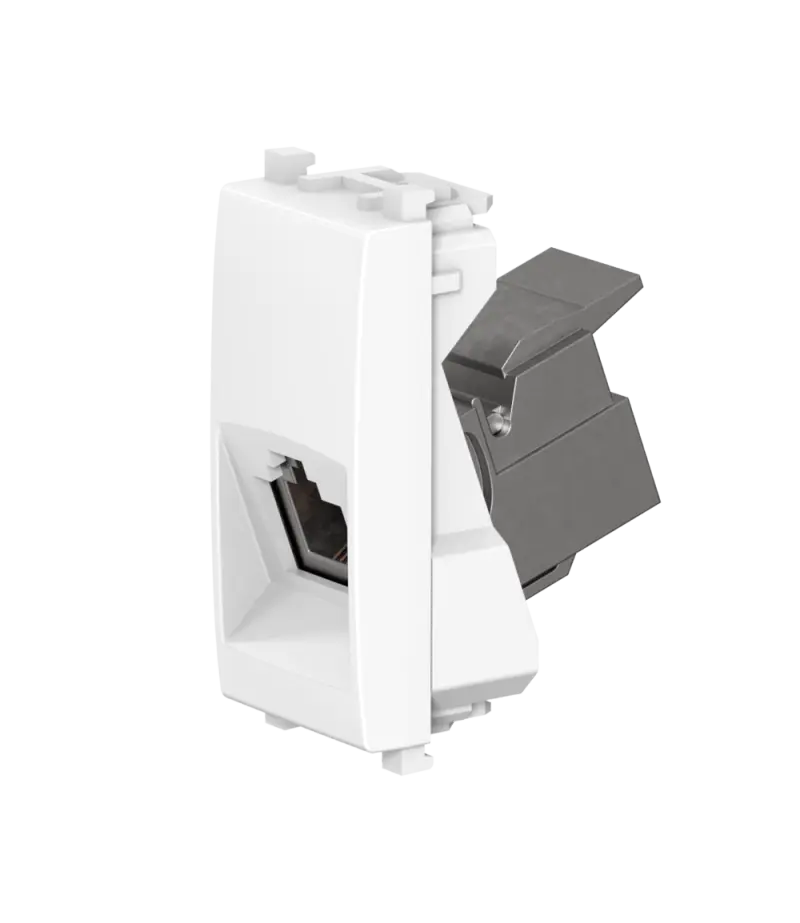 Розетка CADUCEUS ALING EXPERIENCE телефонная, с модулем Keystone RJ12 6P4C cat.3, модульная, для скрытой проводки, механизм