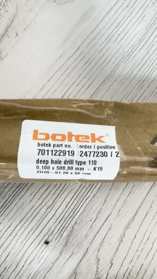 СВЕРЛА ДЛЯ ГЛУБОКОГО СВЕРЛЕНИЯ L 500 D8,9/9,1/9,2 BOTEK