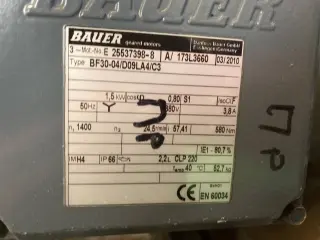 Мотор-редуктор Bauer BF30-04/D09LA4/C3
