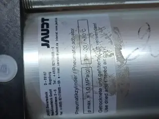 Пневмоцилиндр JAUDT D-86167 р max = 1.0MPa