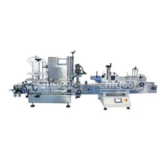 Линия розлива и упаковки AS-ZZG04 — розлив+укупорка+этикетка