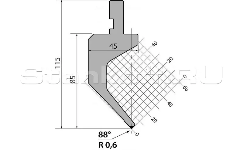 Пуансон R1 классический P.115.88.R06.835