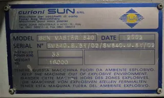 Линия для изготовления бумажных пакетов CURIONI SUN MASTER 540, производство Италия