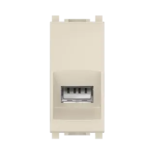 Розетка с модулем Keystone USB 2.0 тип A-A CADUCEUS ALING EXPERIENCE для скрытой проводки