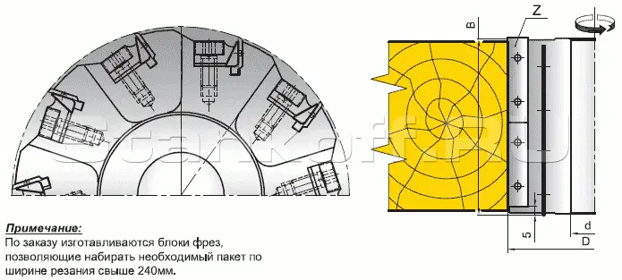 Фреза фуговальная прямозубая многоножевая 01.18.100.12.125.Х.Х.ХХ