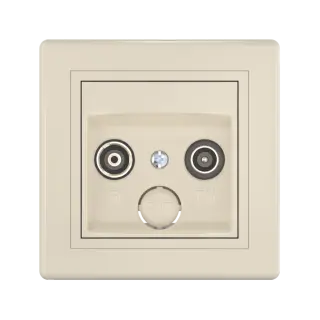 Розетка скрытой установки CADUCEUS ALING PRESTIGE антенная TV/FM, оконечная