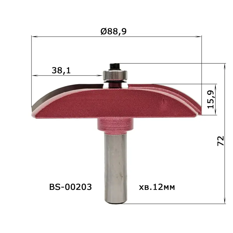 BS-00203. Фреза фигарейная горизонтальная н\п D88,9 H15,9  Х12 #16410 #9326