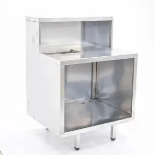 Стол-тумба из нержавеющей стали 850х700х1200 с надстройкой
