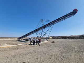 Поворотный ленточный конвейер (штабелер)