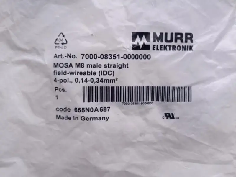 Разъем M8 Вилка Murr Elektronik 7000-08351-0000000