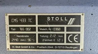 Плосковязальная машина STOLL CMS 433 TC E12
