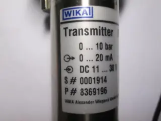 Wika F10 Pressure Transmitter 0-10bar Преобразователь давления