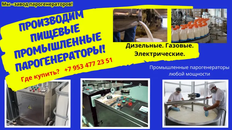 Парогенератор пищевой промышленный