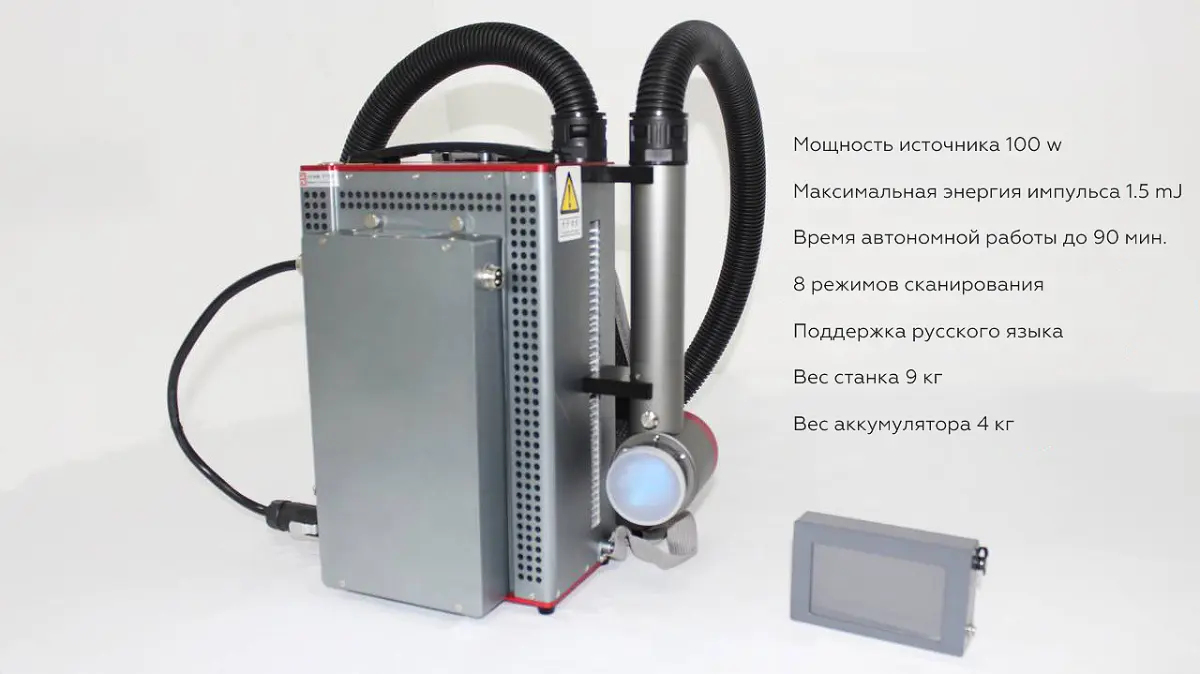 Портативная лазерная очистка (рюкзак/ранец) Pocket Laser CZ-QX100-B photo 5429595053585712607 y 1 - Портативная лазерная очистка (рюкзак/ранец) Pocket Laser CZ-QX100-B