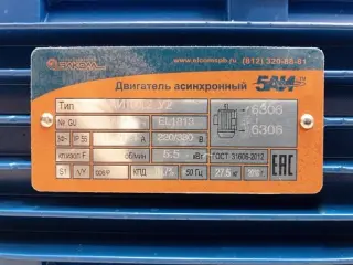 Электродвигатель АИР(5АИ)100L2 5,5 3000 (5.5 кВт 2870 об/мин) IM1081