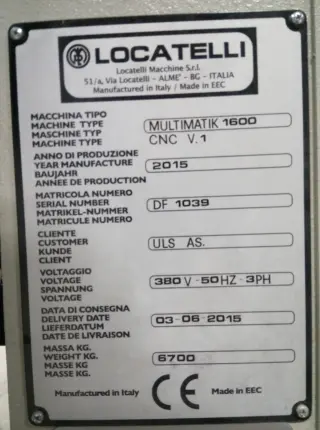 Multimatik CNC 1600 Токарный станок