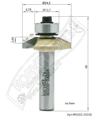 0202-7930. Фреза кромочная конусная н\п D78.98 B38.1 А30° TL80 Х12 #16410