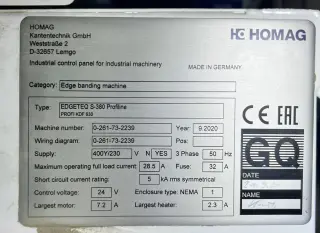 Кромкооблицовочный станок HOMAG EDGETEQ S380 Profiline