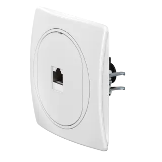 Розетка скрытой установки компьютерная CADUCEUS ALING EON с модулем Keystone RJ45 8P8C, cat.6A, UTP