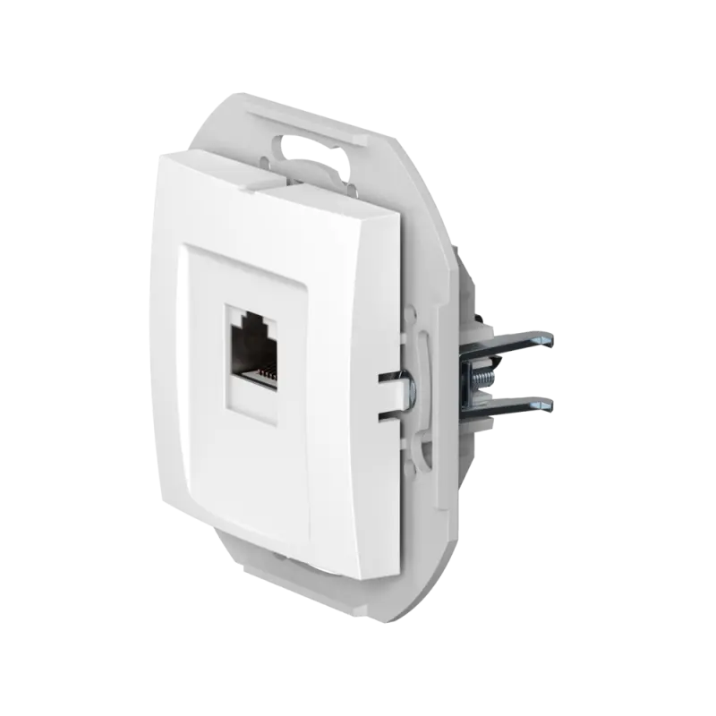 Розетка скрытой установки CADUCEUS ALING PRESTIGE компьютерная с модулем Keystone RJ45 8P8C, cat.6, FTP, механизм