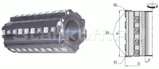 Фреза фуговальная многоножевая для строгальных станков FM 01.13.250.3.140.0.0
