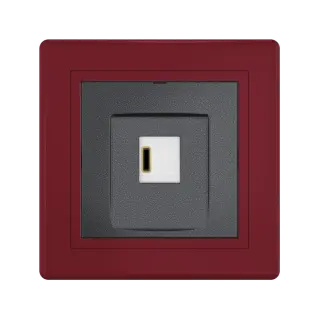 Розетка скрытой установки CADUCEUS ALING PRESTIGE USB, тип С, для зарядки 1-го устройства, 3А, 5В=, 250В~