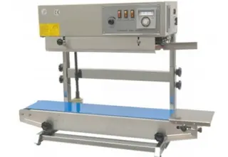 Конвеерный роликовый запайщик FRBM-810II для запвйки пакетов в стоячем положении, новый, Китай