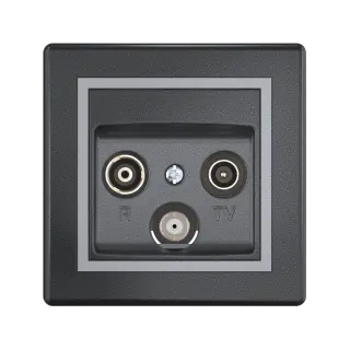 Розетка скрытой установки CADUCEUS ALING PRESTIGE антенная TV/FM/SAT, оконечная