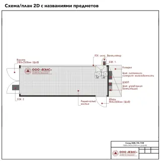 Склад ЛВЖ и ГЖ 7000х2450х2900