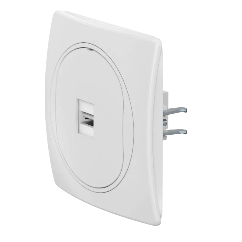 Розетка скрытой установки CADUCEUS ALING EON с модулем Keystone USB 2.0 тип A-A