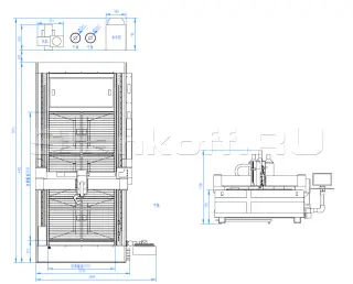 Оптоволоконный лазерный станок для резки металла LM-1530C/2000 Raycus