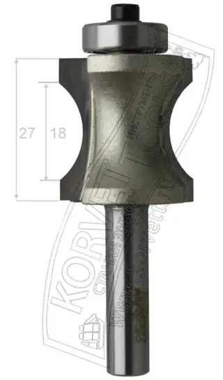 0604-27. Фреза кромочная калевочная R12.24 D25 Н27 TL68 Х8