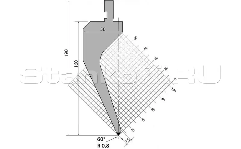 Пуансон R1 классический P.190.60.R08.805s