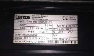 Сервомотор lenze TYPmdfkabs071-22 (Германия) Новый