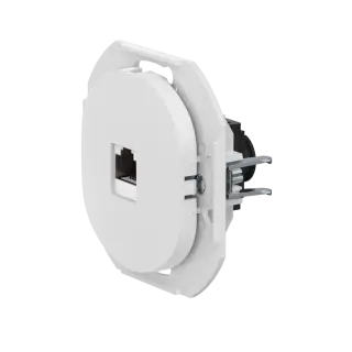 Розетка скрытой установки компьютерная CADUCEUS ALING EON с модулем Keystone RJ45 8P8C, cat.6A, FTP, механизм