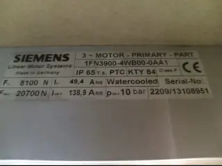 Линейный двигатель Siemens 1FN3600-4WB00-0AA1 для станка DMU125. 200