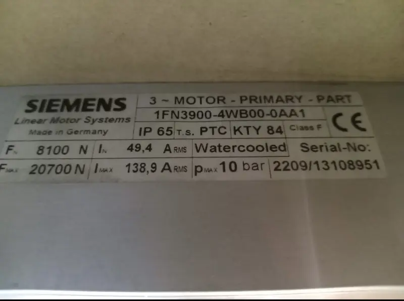 Линейный двигатель Siemens 1FN3600-4WB00-0AA1 для станка DMU125. 200