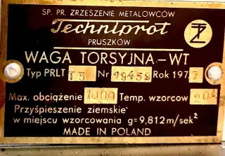Весы ювелирные Techniprot waga torsyjna-wt Typ PRLTT 5