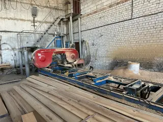 Ленточная пилорама МГ6500М с удлинённой рамой для брёвен 9 метров