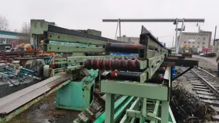 Конвейер продольный (приводной) для п/м (22,5м) (гладк.16,5+винт 6м)