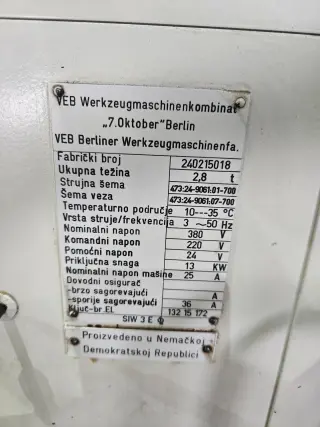 Внутришлифовальный станок для кольца подшипника SIW 3/1E (СИВ 3/1E) WMW-BWF