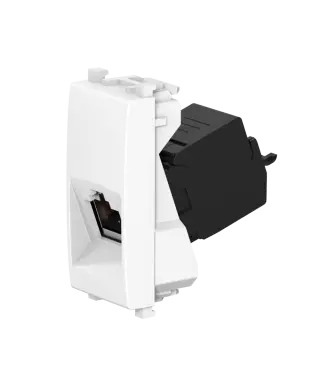 Розетка CADUCEUS ALING EXPERIENCE компьютерная, с модулем Keystone RJ45 8P8C cat.6A, FTP, модульная, экранированная