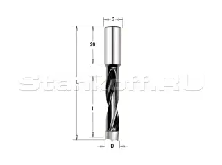 Сверло Delta-Tools присадочное глухое 12*10*70 mm Правое