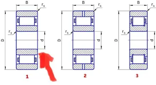 Подшипник 3004752 М коренной опоры дробилок СМ-16Д. Из 3-х частей (внутренне кольцо вынимается). 20 роликов, клёпки на каждом