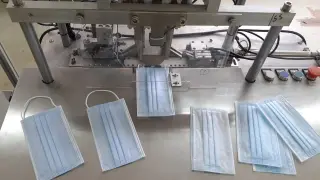 Полуавтоматические машины (QLI-C) для припаивания резинок к заготовкам лицевых масок