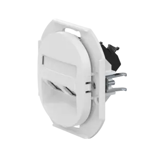 Встраиваемая двойная компьютерная розетка CADUCEUS ALING EON с модулями Keystone RJ45 8P8C, cat.5e, UTP, механизм